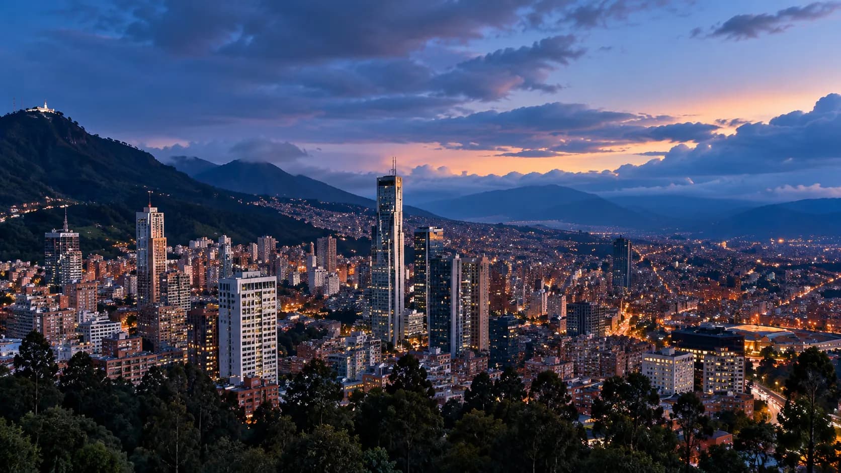 Vista de Bogotá, ciudad donde Voltop tiene estaciones de carga en operación